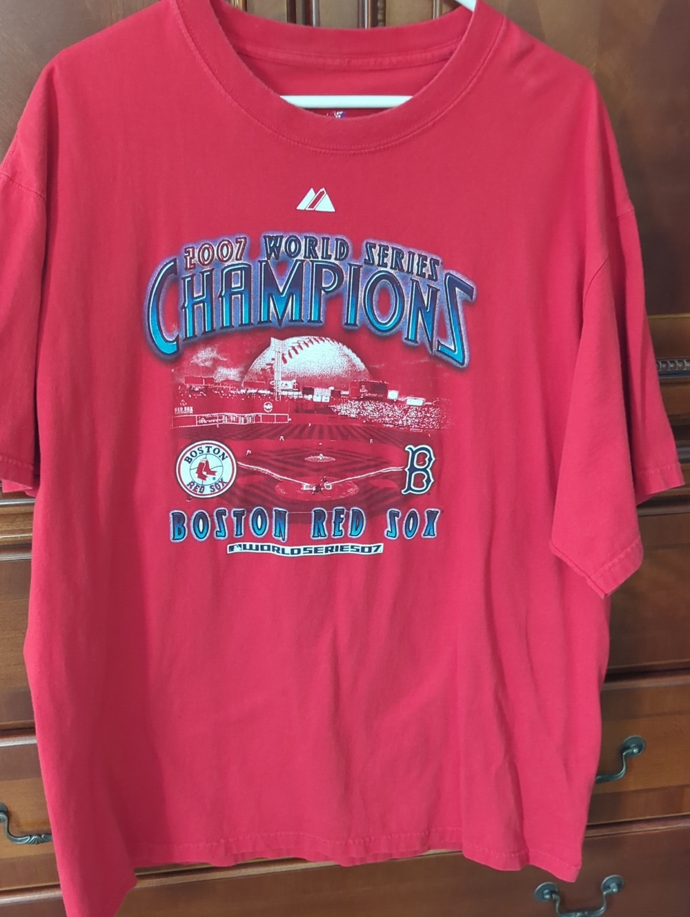 Majestic Red Boston Red Sox 2007 World Series Champions Graphic Tee